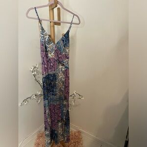 Maxi  Crep Dress Paisley Print Size L